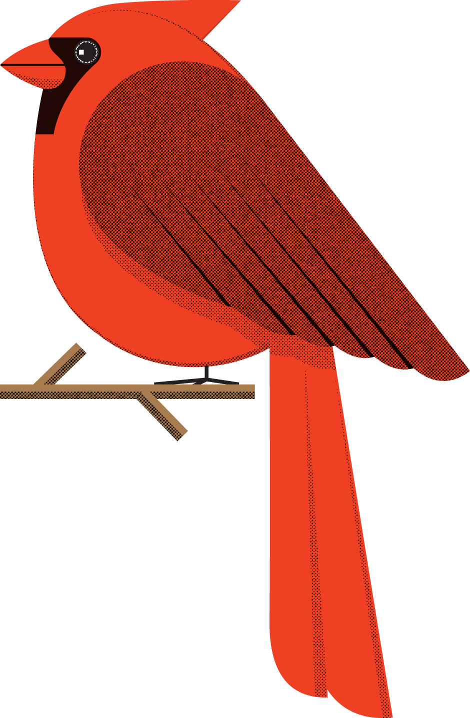 Halftone tint pack texture applied to bird's wing.